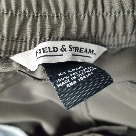 Field & Stream Pants Mens XL Gray Hiking Quick Dry Elastic Waist Cargo Pocket - Picture 10 of 12